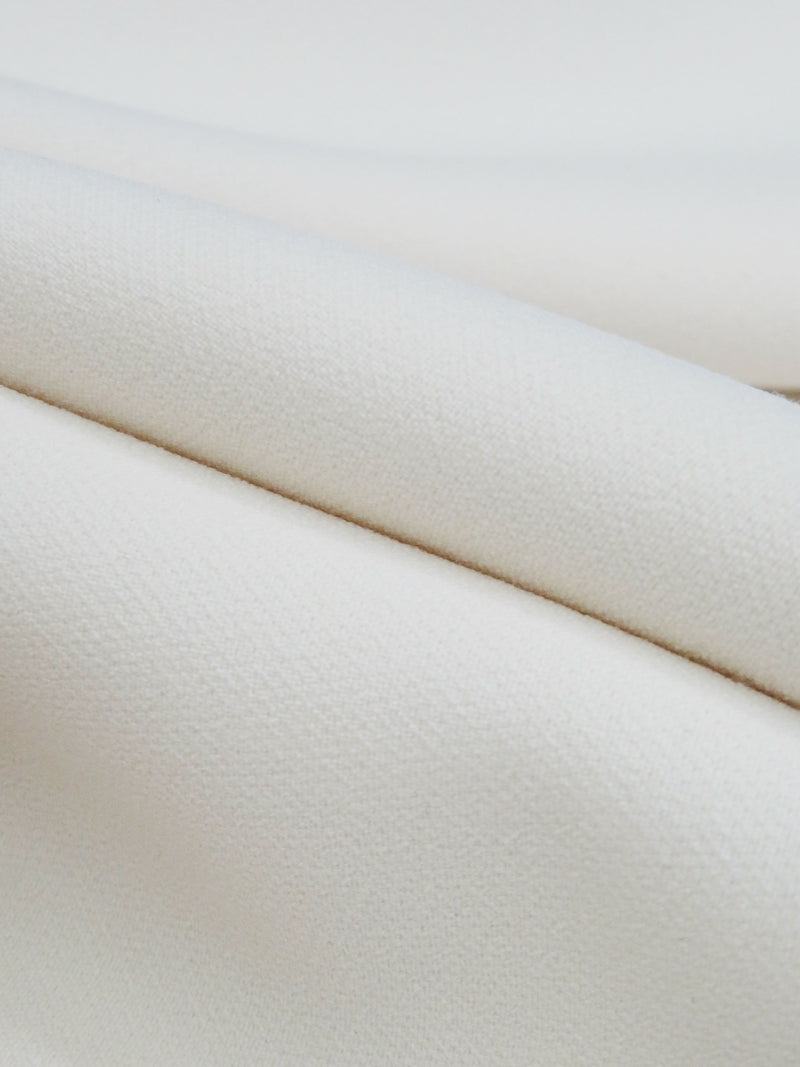 Milk White Polyester/Lycra Double Weave Stretch Suiting 56W