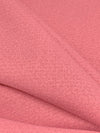 SOLD AS IS ONLY - Light Coral Pink Polyester/Wool Boucle Flannel Suiting 58W