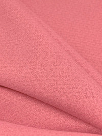 SOLD AS IS ONLY - Light Coral Pink Polyester/Wool Boucle Flannel Suiting 58W