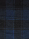 Dark Sapphire/Black Wool/Polyester Plaid Flannel Coating 60W