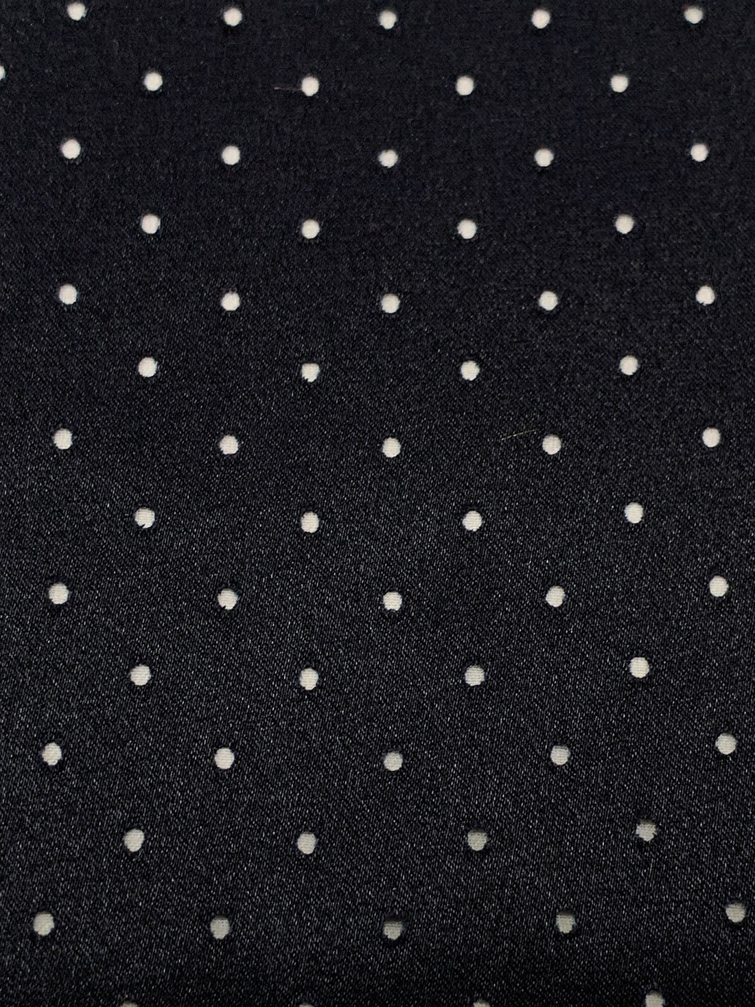 Muted Cool Black 100% Silk Laser-Cut Dot Charmeuse - NY Designer - 54W