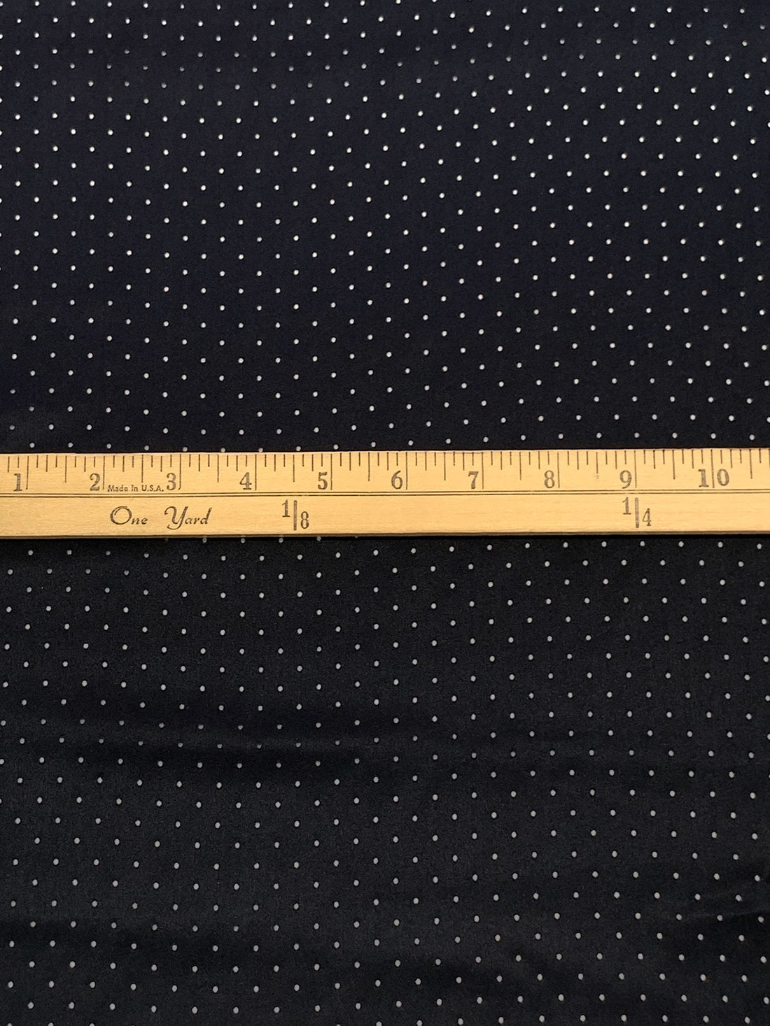Muted Cool Black 100% Silk Laser-Cut Dot Charmeuse - NY Designer - 54W