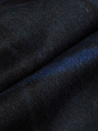 Dark Sapphire/Black Wool/Polyester Plaid Flannel Coating 60W