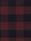 Burgundy/Black Wool/Polyester Plaid Coating 60W