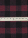 Burgundy/Black Wool/Polyester Plaid Coating 60W