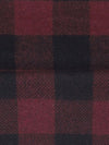 Burgundy/Black Wool/Polyester Plaid Coating 60W