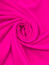 Vivid Hot Pink 100% Silk Double Georgette - NY Designer - 54W