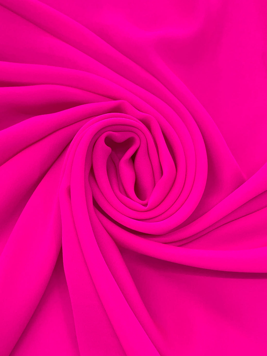 Vivid Hot Pink 100% Silk Double Georgette - NY Designer - 54W