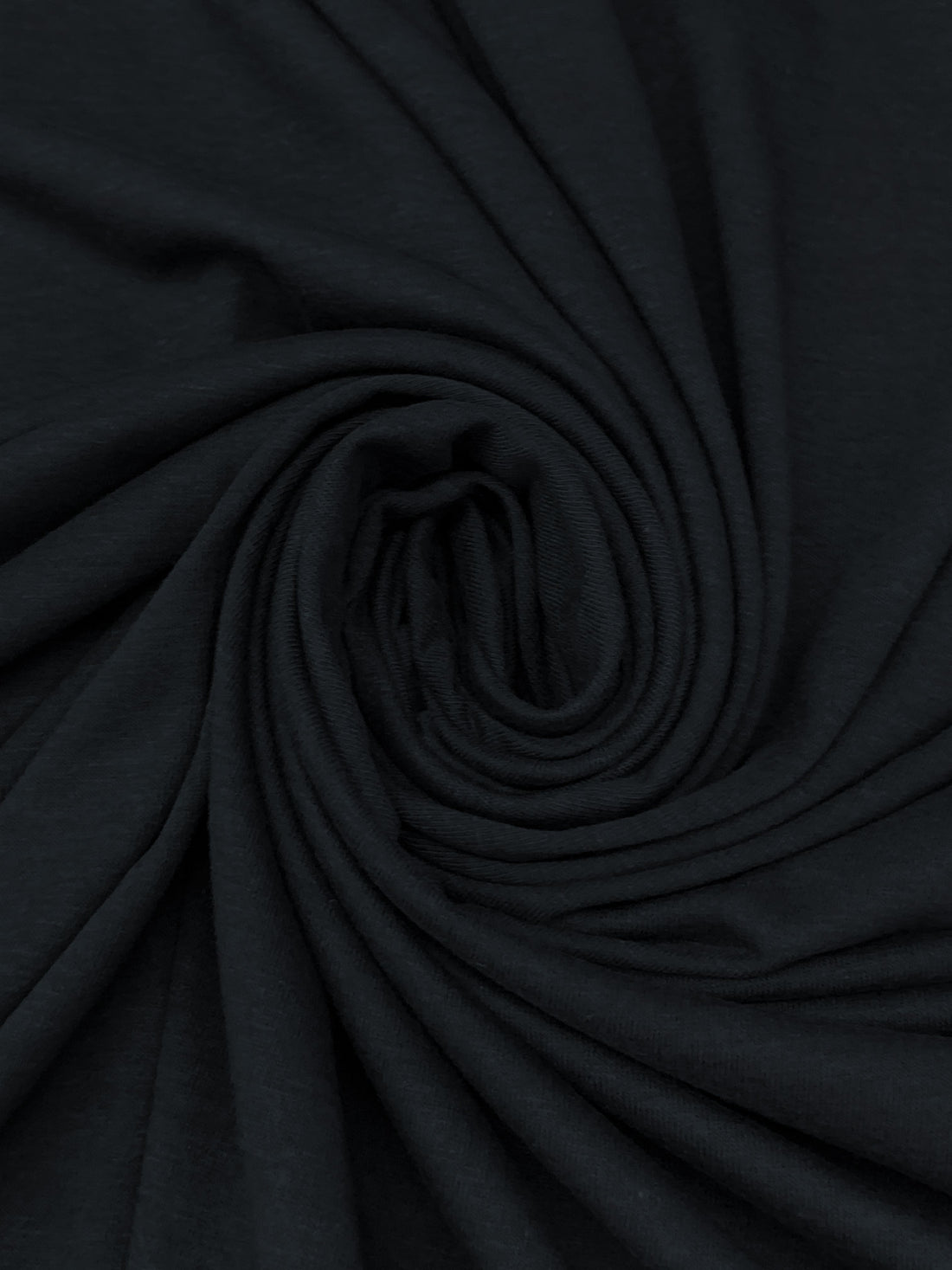 Muted Cool Black Cotton/Polyester Jersey Knit 60W