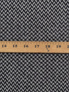 Cloud Gray/Black Wool/Nylon Brushed Novelty Herringbone Coating - NY Designer - 60W