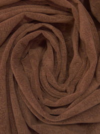 Copper Brown 100% Cotton Crinkle-Look Suede Suiting 53W