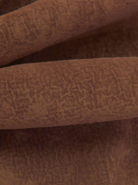 Copper Brown 100% Cotton Crinkle-Look Suede Suiting 53W