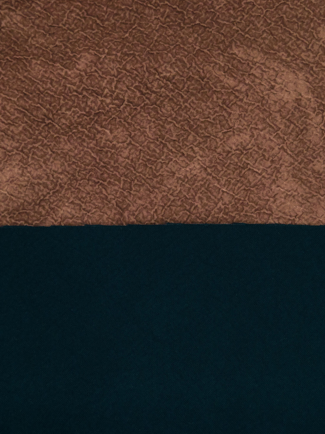Copper Brown 100% Cotton Crinkle-Look Suede Suiting 53W