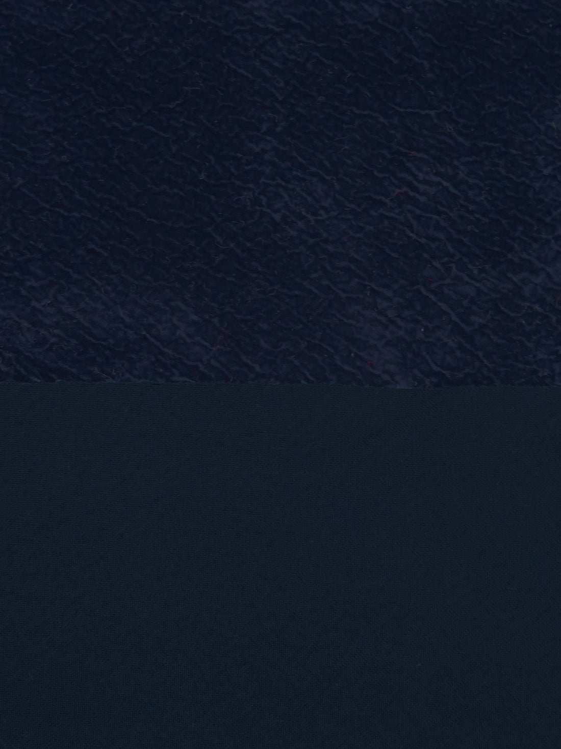 Midnight Blue 100% Cotton Crinkle-Look Suede Suiting 55W