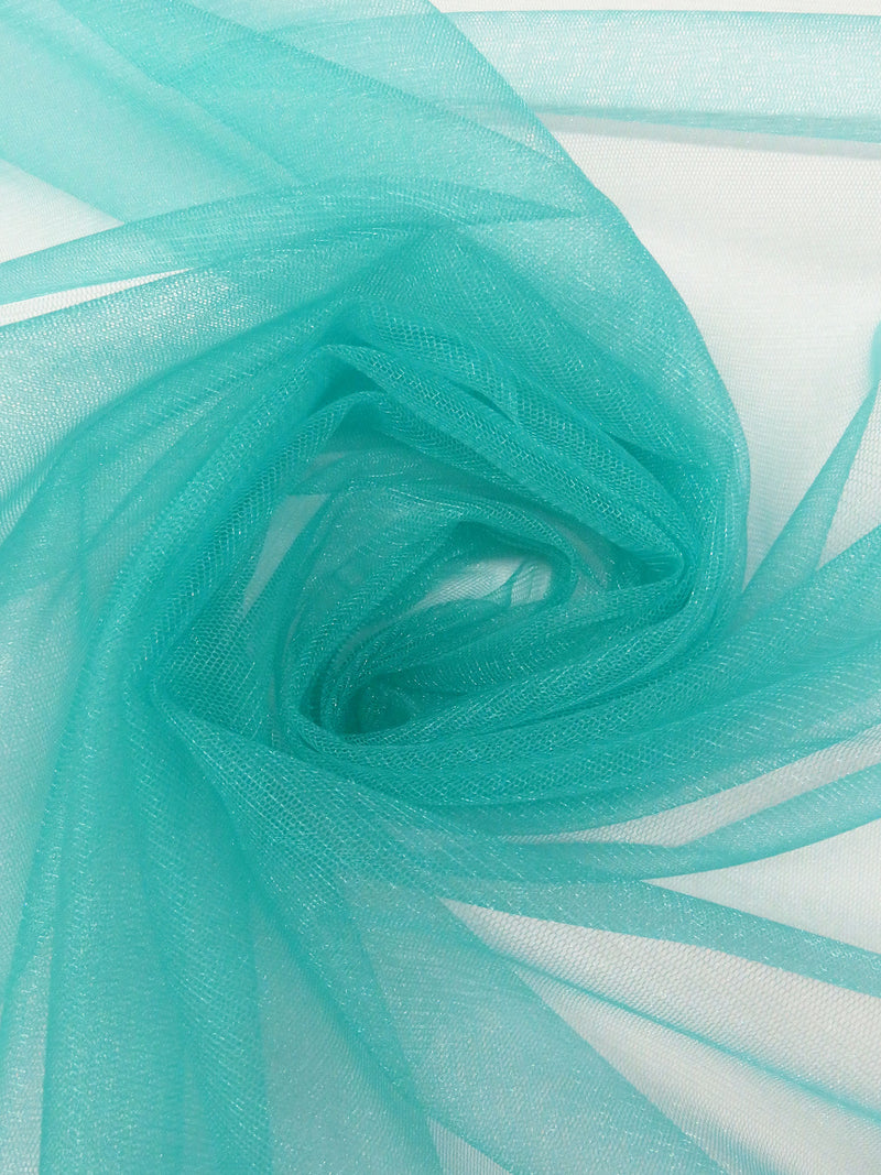 Lagoon Teal 100% Polyester Crystal Tulle 60W