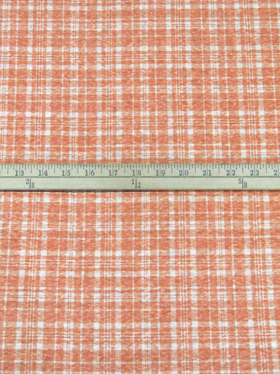 Sawtooth Oak/White Polyester/Cotton Heathered Plaid Print Jersey Knit 57W
