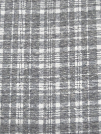 SOLD AS IS ONLY - Mid Gray/White Polyester/Cotton Heathered Plaid Print Jersey Knit 56W