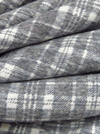 SOLD AS IS ONLY - Mid Gray/White Polyester/Cotton Heathered Plaid Print Jersey Knit 56W