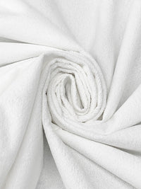 White/Off-White Cotton/Polyester/Polyurethane Laminated Terry Cloth 56W