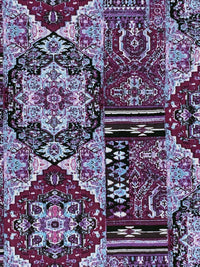 Old Mauve/Wisteria/Black/White Polyester/Lycra Abstract Multi-Print DTY Knit 58W
