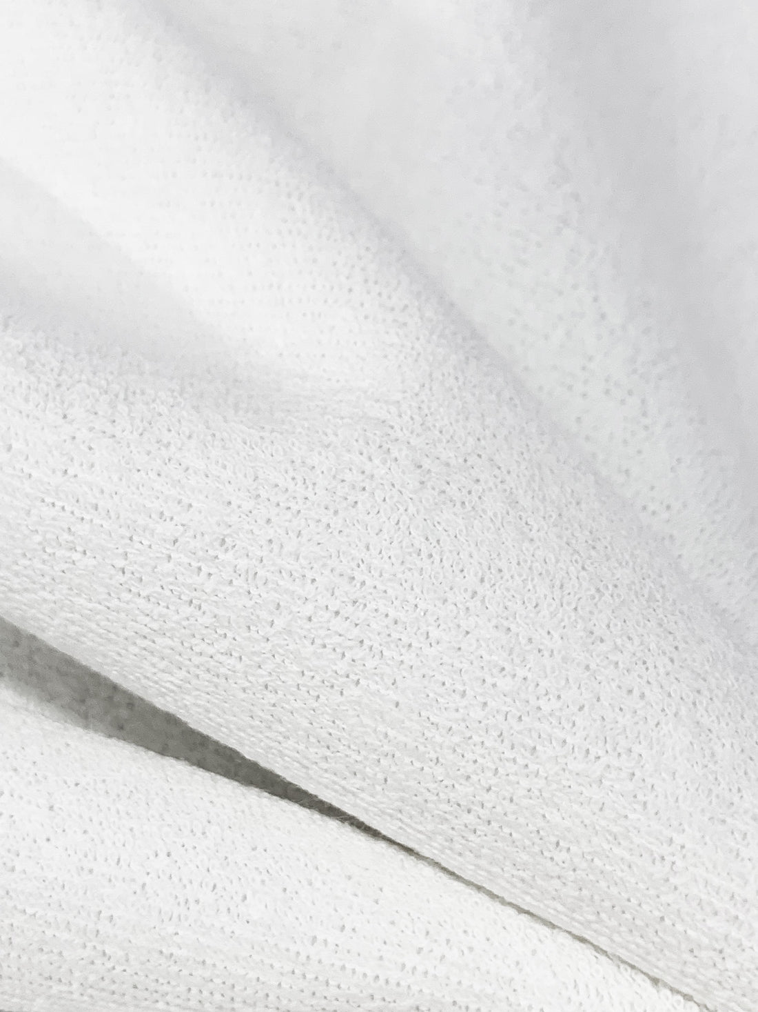 White/Off-White Cotton/Polyester/Polyurethane Laminated Terry Cloth 56W