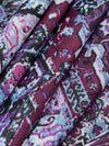 Old Mauve/Wisteria/Black/White Polyester/Lycra Abstract Multi-Print DTY Knit 58W