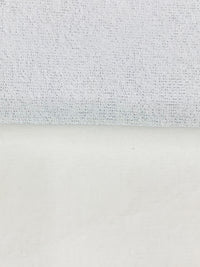 White/Off-White Cotton/Polyester/Polyurethane Laminated Terry Cloth 56W