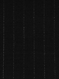 Black/Gray Wool/Polyester/Lycra Vertical Pinstripe Twill Weave Stretch Suiting - NY Designer - 56W