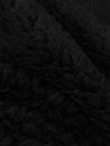 Black 100% Polyester Sherpa Fleece Sweater Knit - NY Designer - 62W