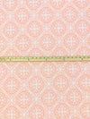 Apricot/White Polyester/Lycra Ornate Medallion Lattice Print DTY Knit 58W