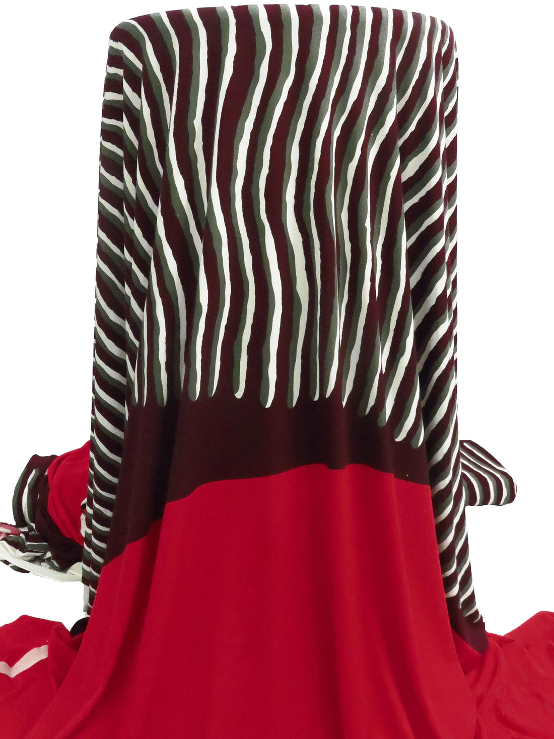SOLD BY THE PANEL ONLY - Off-White/Dark Warm Gray/Dark Scarlet/Multi Polyester/Lycra Large Abstract Print ITY Knit 59W