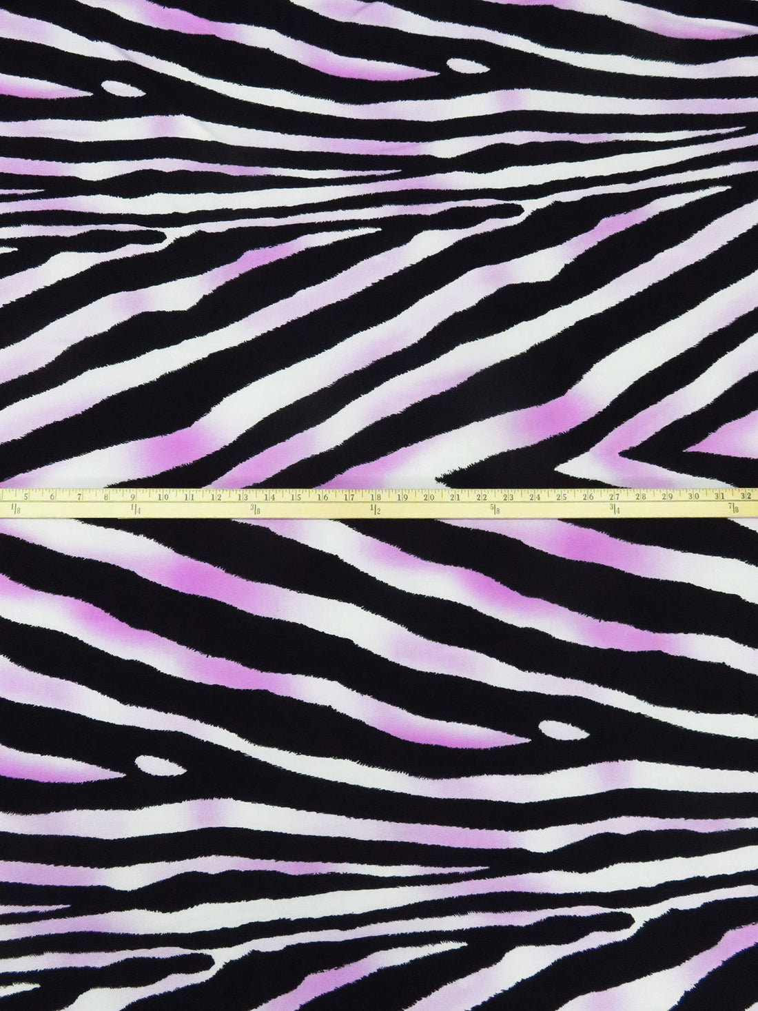 Black/White/Medium Orchid Polyester/Lycra Large Animal Print ITY Knit 56W
