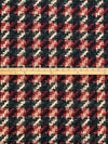 Antique Ruby/Muted Black/Off-White Polyester/Lycra Rugged Houndstooth Print Double Brushed Knit 59W