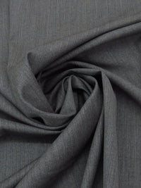 Steel Gray 100% Worsted Wool Twill Suiting - NY Designer - 62W