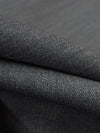 Steel Gray 100% Worsted Wool Twill Suiting - NY Designer - 62W