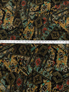 Burnt Umber/Golden Brown/Black/Multi Polyester/Lycra Tribal Patchwork Print DTY Knit 58W
