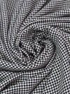 White/Black Rayon/Polyester Micro Houndstooth Suiting - NY Designer - 58W