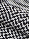 White/Black Rayon/Polyester Micro Houndstooth Suiting - NY Designer - 58W