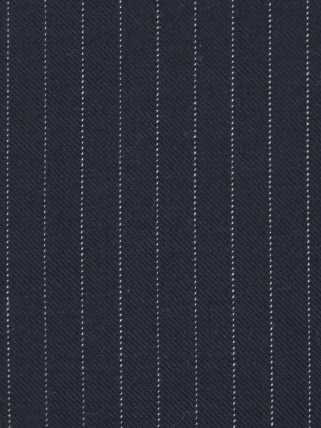 Navy/White Wool/Polyester/Lycra Vertical Pinstripe Suiting - NY Designer - 56W