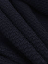 Navy Cotton/Polyester/Lycra Diagonal Zig-Zag Jacquard Double Knit - NY Designer - 50W