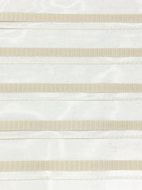 Almond/Off-White Polyester/Nylon Horizontal Ribbon Weave Organza 104W