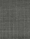 Heathered Gray/Off-White Wool/Polyester/Lycra Vertical Pinstripe Twill Weave Suiting - NY Designer - 56W