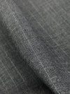 Heathered Gray/Off-White Wool/Polyester/Lycra Vertical Pinstripe Twill Weave Suiting - NY Designer - 56W