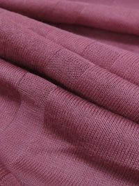 Rose Mauve 100% Rayon Sheer Wide Rib Knit 46W