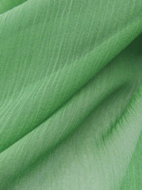 Irish Green 100% Silk Crinkle Chiffon 42W