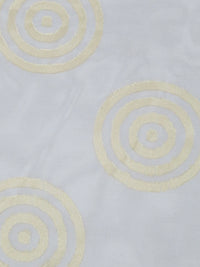 Champagne Gold/Off-White 100% Polyester Circles In Circles Jacquard Organza 53W