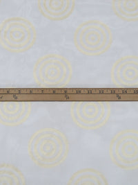 Champagne Gold/Off-White 100% Polyester Circles In Circles Jacquard Organza 53W