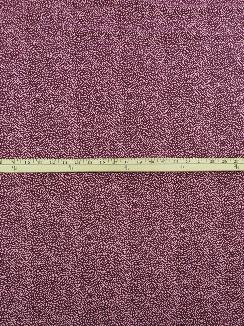 Mulberry/Taffy Pink Rayon/Lycra Speckled Bursts Print Jersey Knit 66W