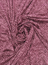 Mulberry/Taffy Pink Rayon/Lycra Speckled Bursts Print Jersey Knit 66W
