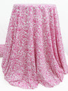 Fruit Punch Pink/White 100% Cotton Ornate Floral Print Jersey Knit 64W